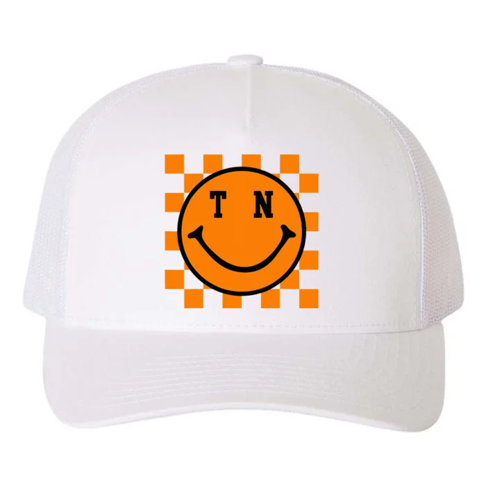 Tennessee Retro Happy Checkerboard Yupoong Adult 5-Panel Trucker Hat