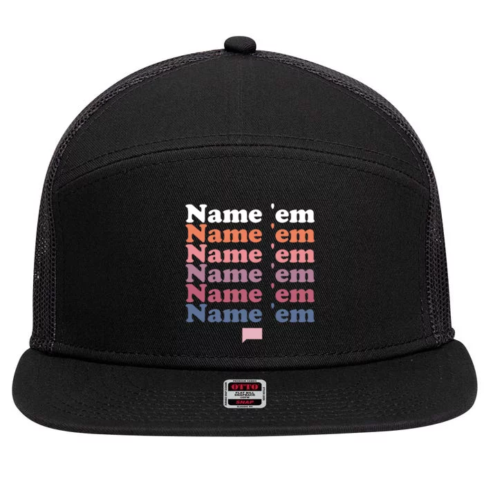 The Real Housewives Of Beverly Hills Name Em Repeat 7 Panel Mesh Trucker Snapback Hat