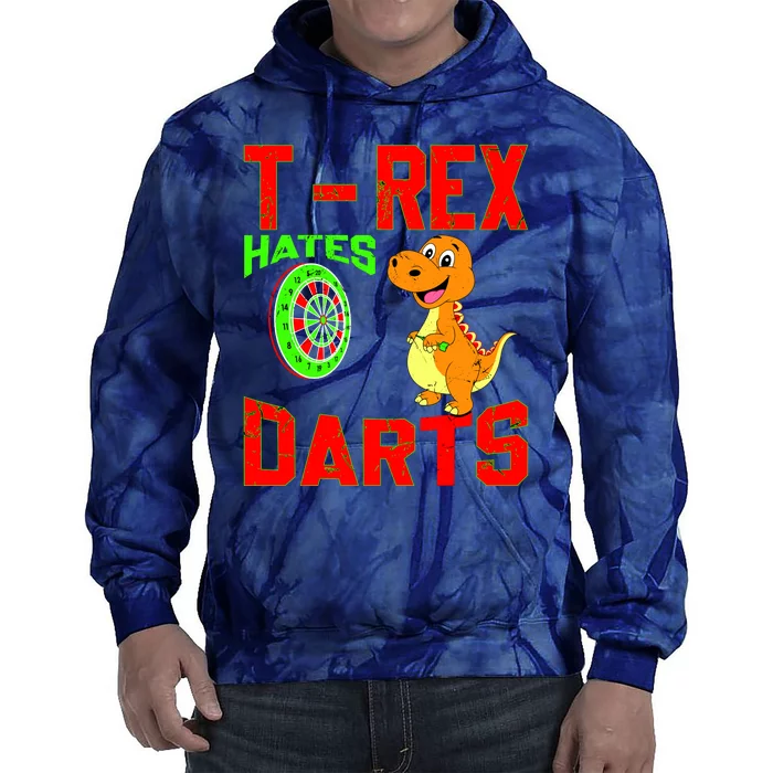 T Rex Hates Darts Tie Dye Hoodie