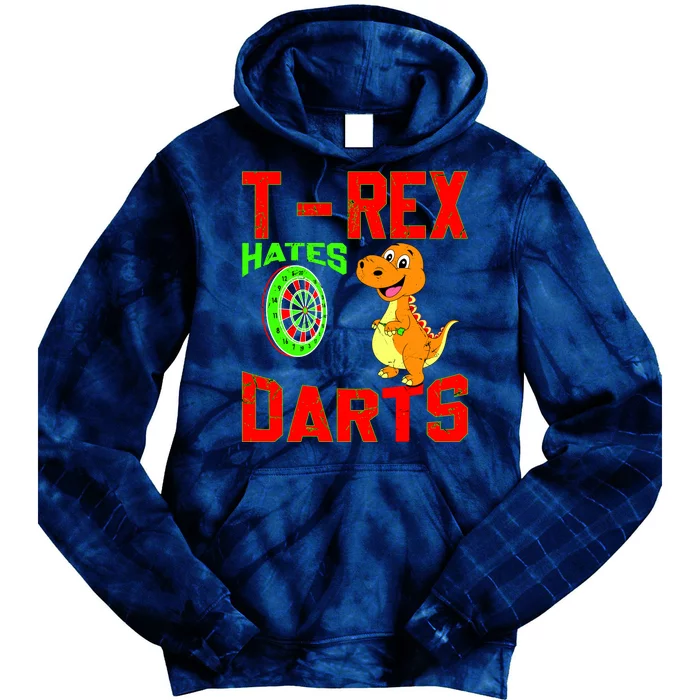 T Rex Hates Darts Tie Dye Hoodie