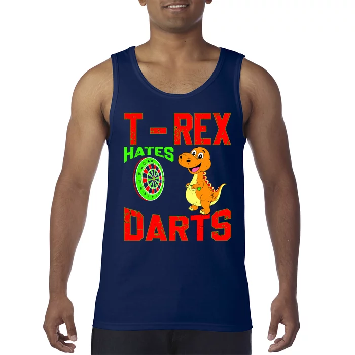 T Rex Hates Darts Tank Top