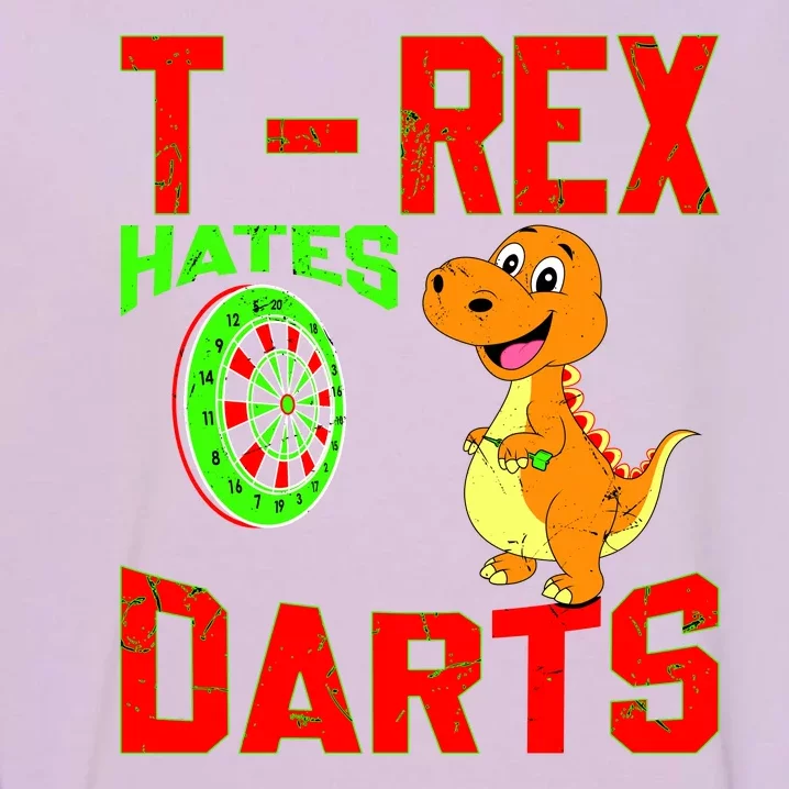 T Rex Hates Darts Garment-Dyed Sweatshirt