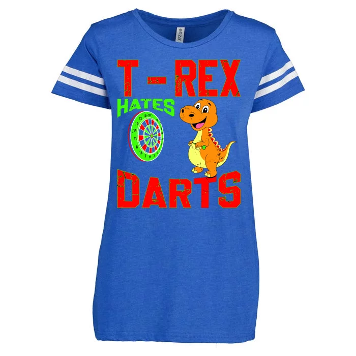 T Rex Hates Darts Enza Ladies Jersey Football T-Shirt