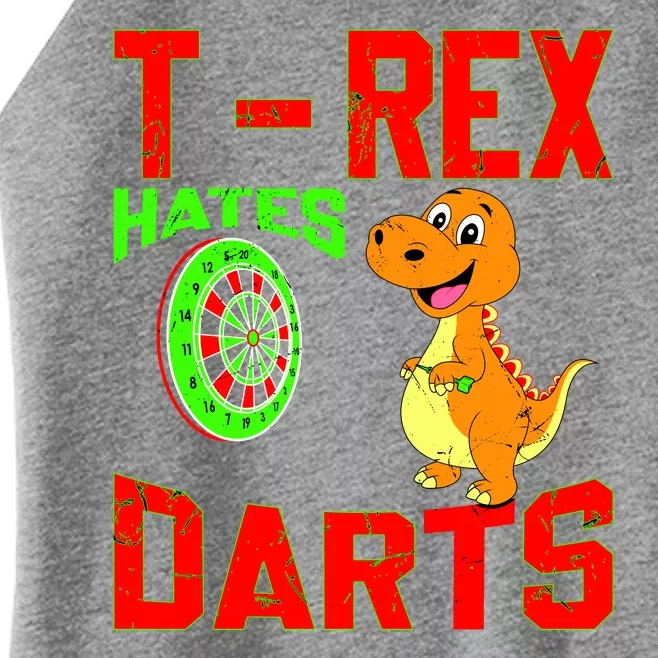 T Rex Hates Darts Women’s Perfect Tri Rocker Tank