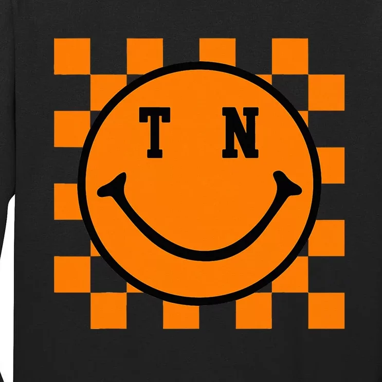 Tennessee Retro Happy Checkerboard Tall Long Sleeve T-Shirt