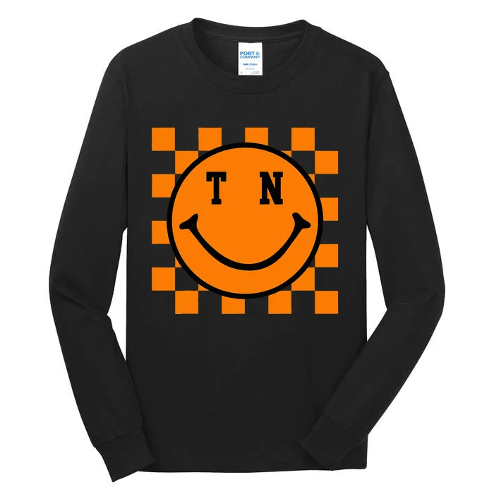 Tennessee Retro Happy Checkerboard Tall Long Sleeve T-Shirt