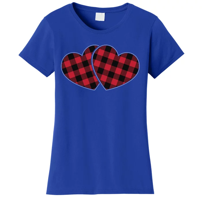 Two Red Hearts Valentine's Day Celebration Chocolate Lover Gift Women's T-Shirt