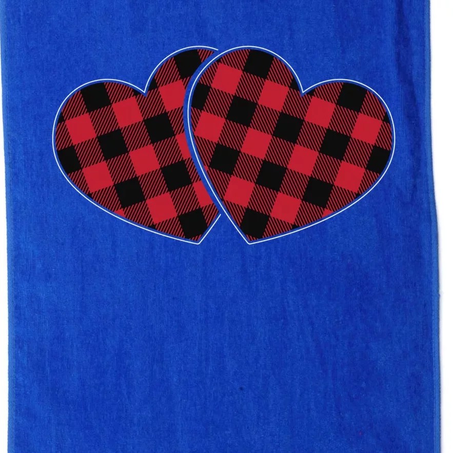 Two Red Hearts Valentine's Day Celebration Chocolate Lover Gift Platinum Collection Golf Towel