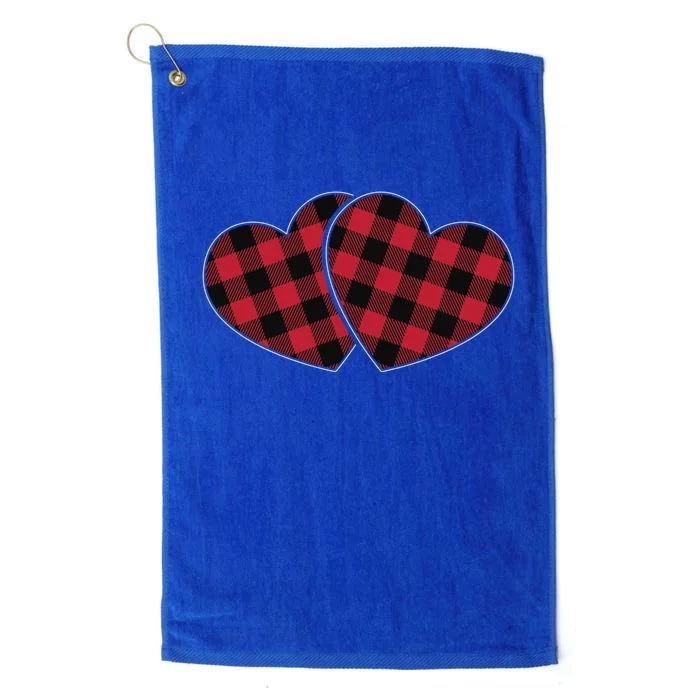 Two Red Hearts Valentine's Day Celebration Chocolate Lover Gift Platinum Collection Golf Towel