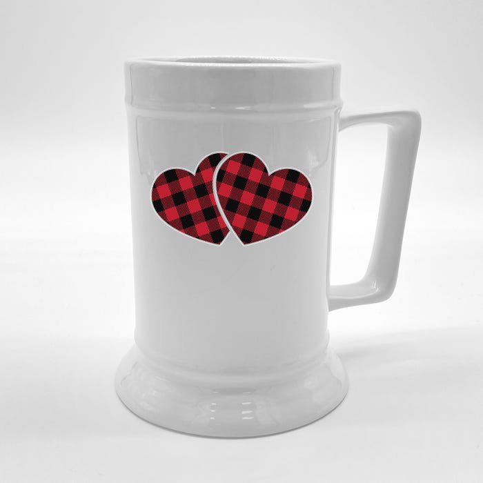 Two Red Hearts Valentine's Day Celebration Chocolate Lover Gift Front & Back Beer Stein