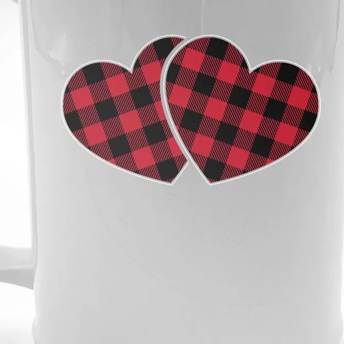 Two Red Hearts Valentine's Day Celebration Chocolate Lover Gift Front & Back Beer Stein