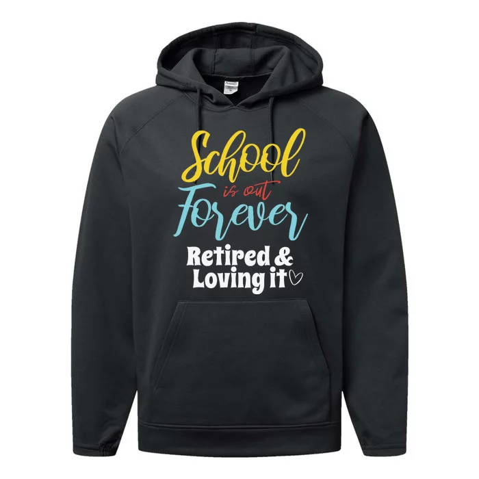 Teacher Retirement Humorous Quote Passionate Retire Educator Performance Fleece Hoodie