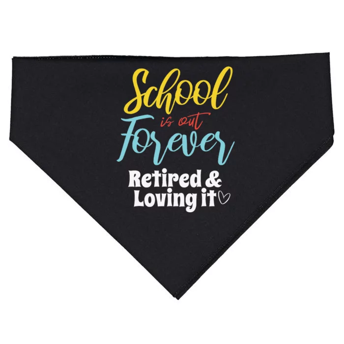 Teacher Retirement Humorous Quote Passionate Retire Educator USA-Made Doggie Bandana