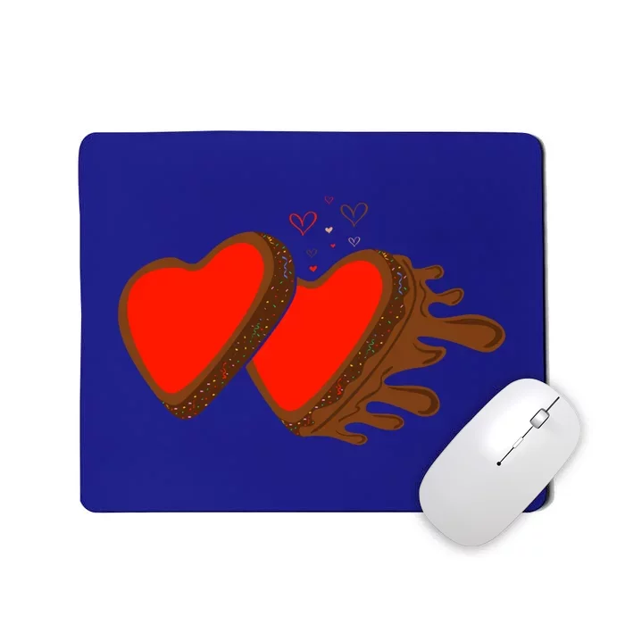 Two Red Hearts Valentine's Day Celebration Chocolate Lover Gift Mousepad