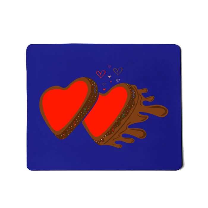 Two Red Hearts Valentine's Day Celebration Chocolate Lover Gift Mousepad