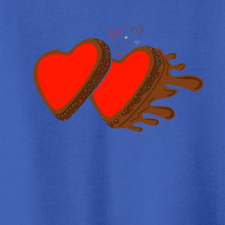 Two Red Hearts Valentine's Day Celebration Chocolate Lover Gift Toddler T-Shirt