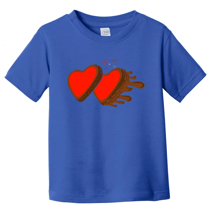 Two Red Hearts Valentine's Day Celebration Chocolate Lover Gift Toddler T-Shirt