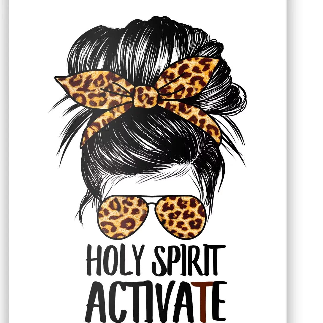 Trendy Religious Holy Spirit Cool Mom Life Leopard Print Poster