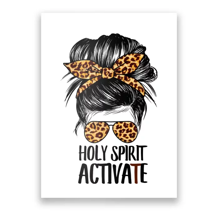 Trendy Religious Holy Spirit Cool Mom Life Leopard Print Poster