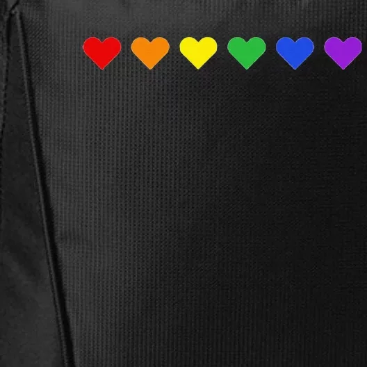 Tiny Rainbow Hearts Subtle Pride Month Flag City Backpack