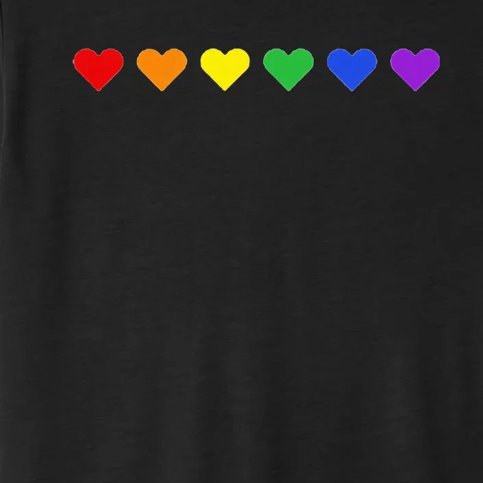 Tiny Rainbow Hearts Subtle Pride Month Flag ChromaSoft Performance T-Shirt