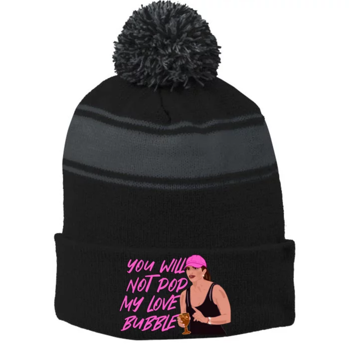 The Real Housewives Of New Jersey Teresa Giudice You Will Not Pop My Love Bubble Stripe Pom Pom Beanie