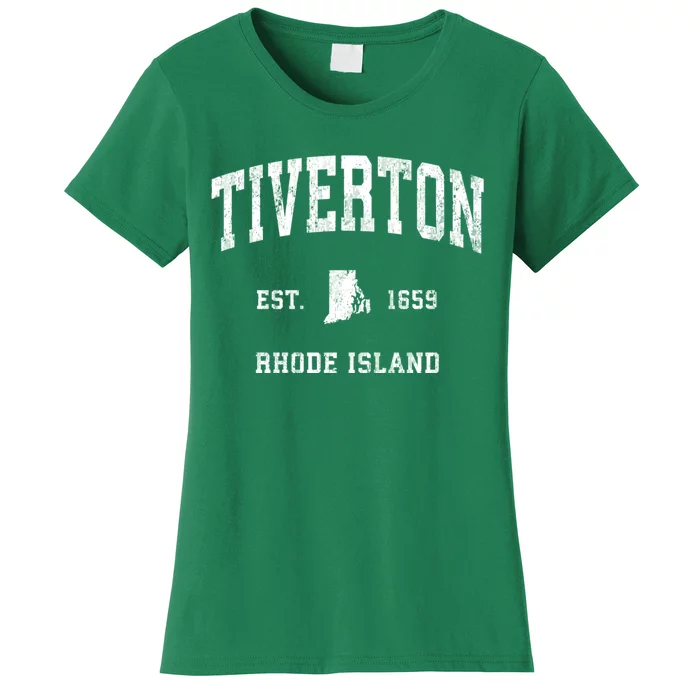 Tiverton Rhode Island Ri Vintage Established Athletic Sports Women's T-Shirt