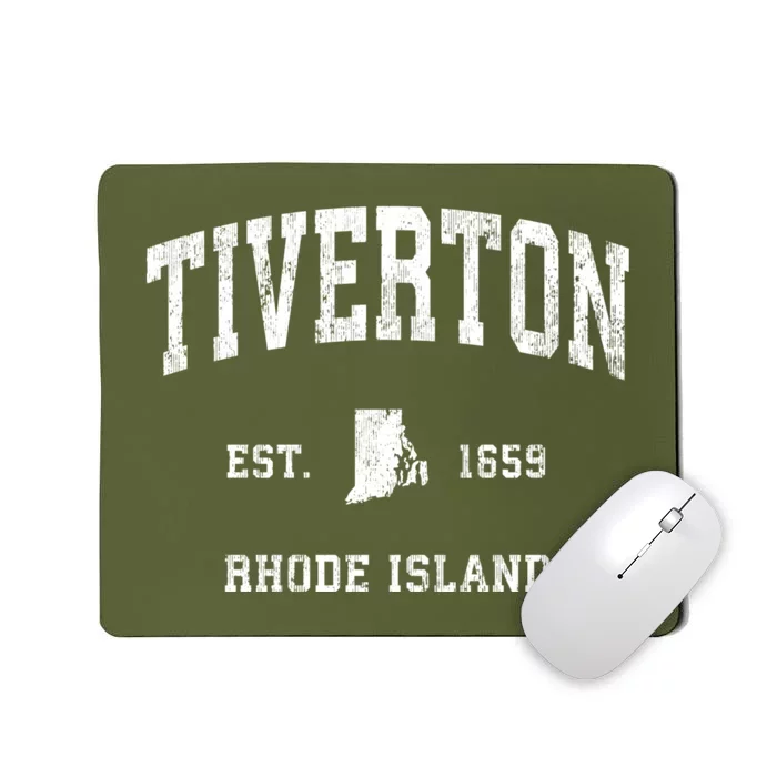 Tiverton Rhode Island Ri Vintage Established Athletic Sports Mousepad