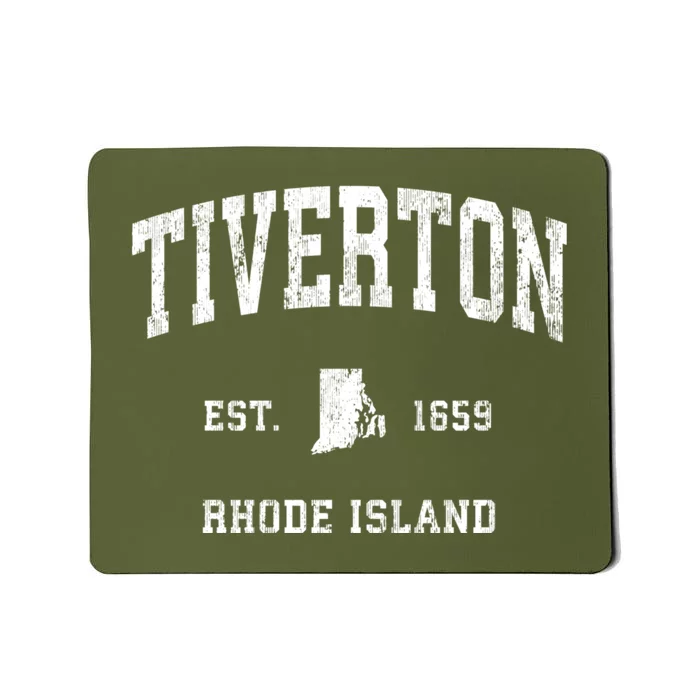 Tiverton Rhode Island Ri Vintage Established Athletic Sports Mousepad