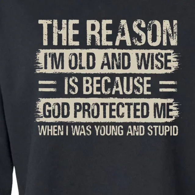 The Reason IM Old And Wise Inspirational Christian Faith Cropped Pullover Crew