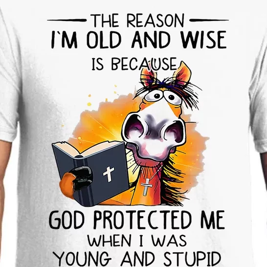 The Reason IM Old And Wise Is Because God Protected Me Pajama Set