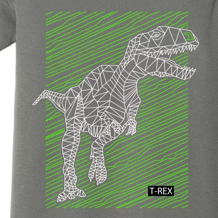 T Rex Illustration Baby Bodysuit