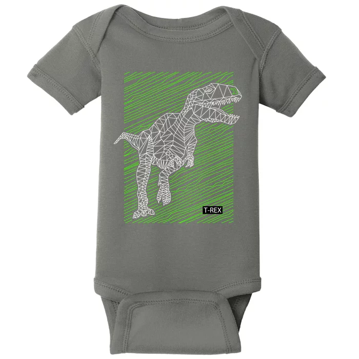 T Rex Illustration Baby Bodysuit