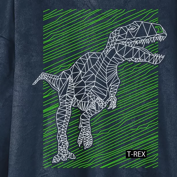 T Rex Illustration Hooded Wearable Blanket