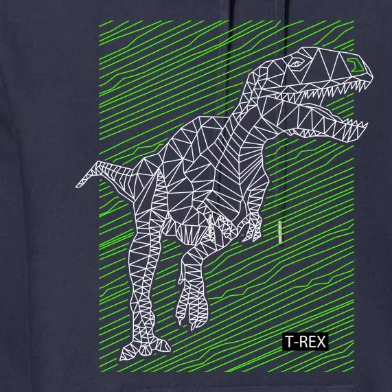 T Rex Illustration Premium Hoodie