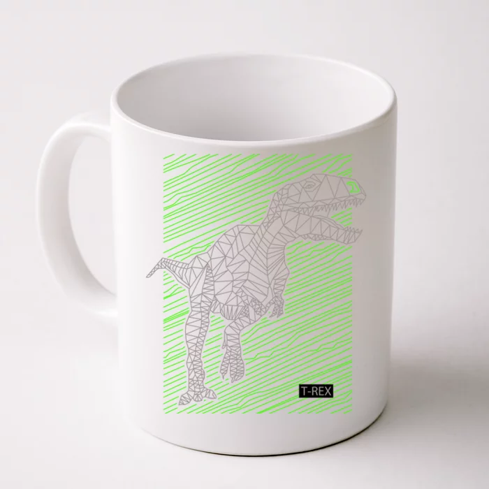 T Rex Illustration Front & Back Coffee Mug