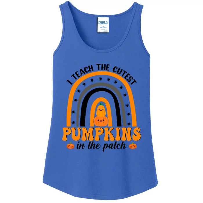 Teacher Rainbow I Teach The Cutest Pumpkins In The Patch Gift Ladies Essential Tank