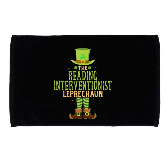 The Reading Interventionist Leprechaun Funny St Patricks Day Gift Microfiber Hand Towel