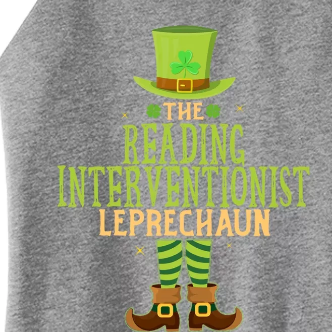 The Reading Interventionist Leprechaun Funny St Patricks Day Gift Women’s Perfect Tri Rocker Tank