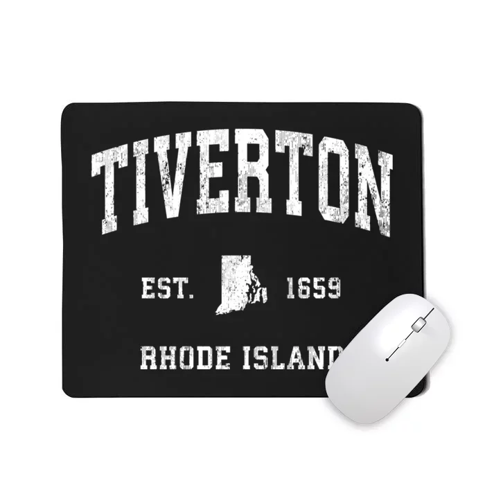 Tiverton Rhode Island Ri Vintage Athletic Sports Design Mousepad