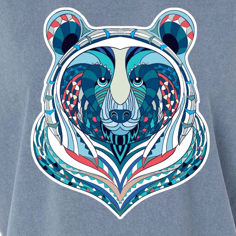 Tribal bear Garment-Dyed Women's Muscle Tee