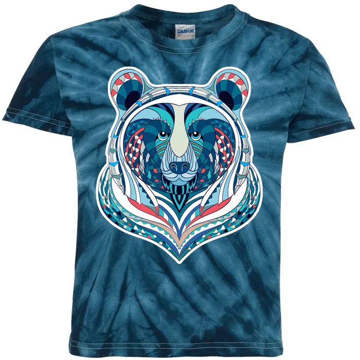 Tribal bear Kids Tie-Dye T-Shirt