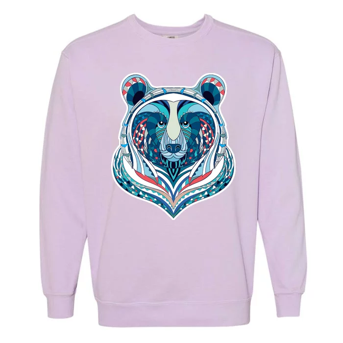 Tribal bear Garment-Dyed Sweatshirt