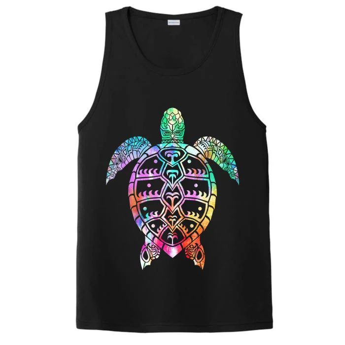 Tribal Colorful Turtle Performance Tank