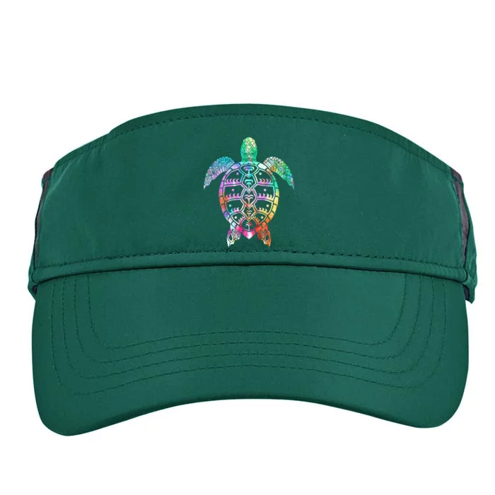 Tribal Colorful Turtle Adult Drive Performance Visor