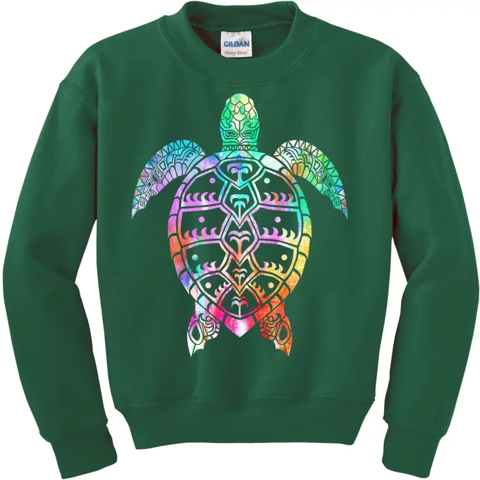 Tribal Colorful Turtle Kids Sweatshirt