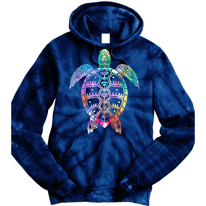 Tribal Colorful Turtle Tie Dye Hoodie