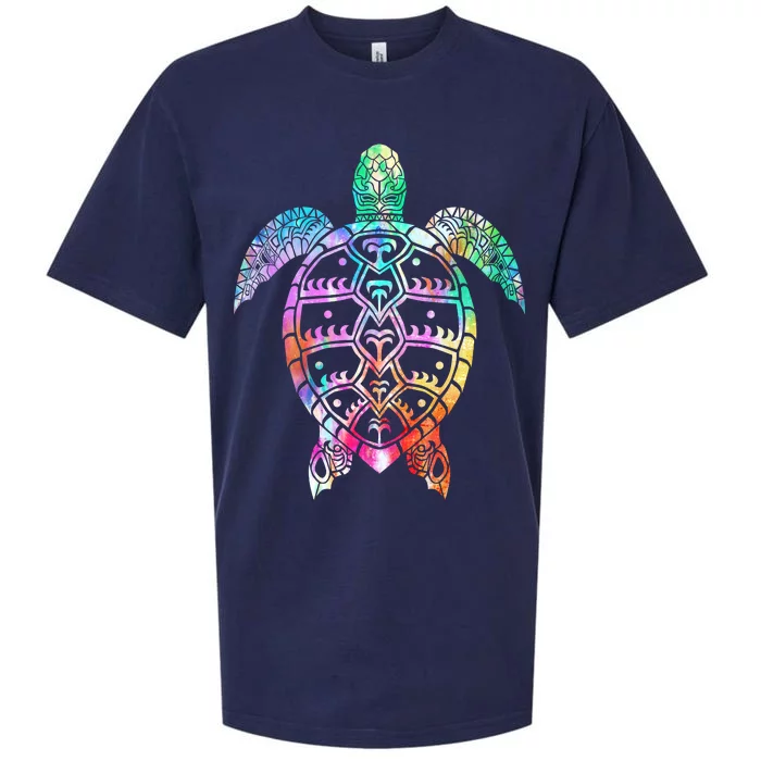 Tribal Colorful Turtle Sueded Cloud Jersey T-Shirt