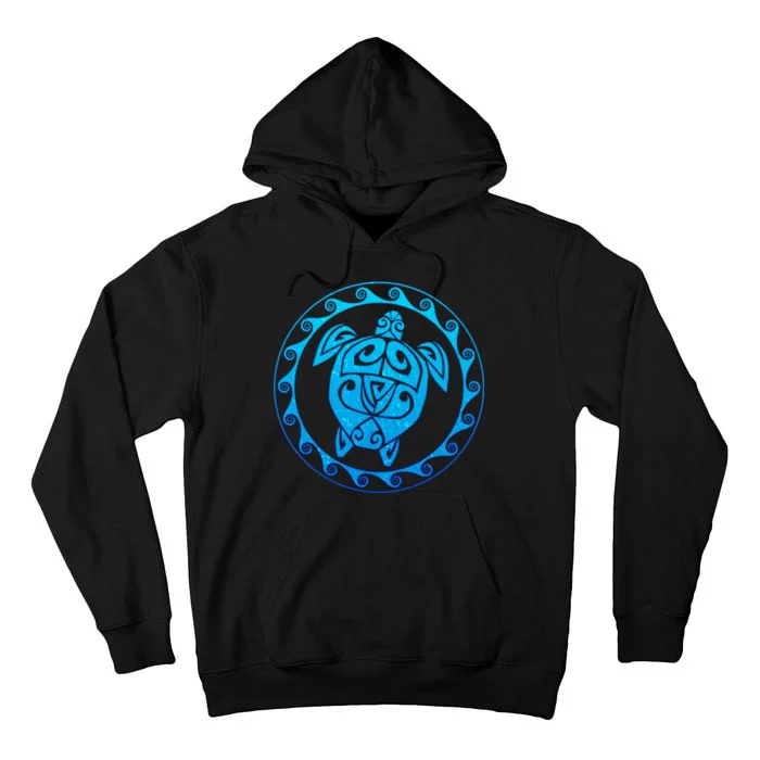 Tribal Sea Turtle Tall Hoodie