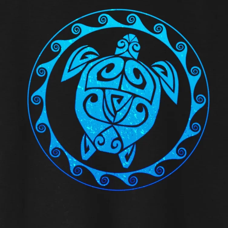 Tribal Sea Turtle Women's Crop Top Tee